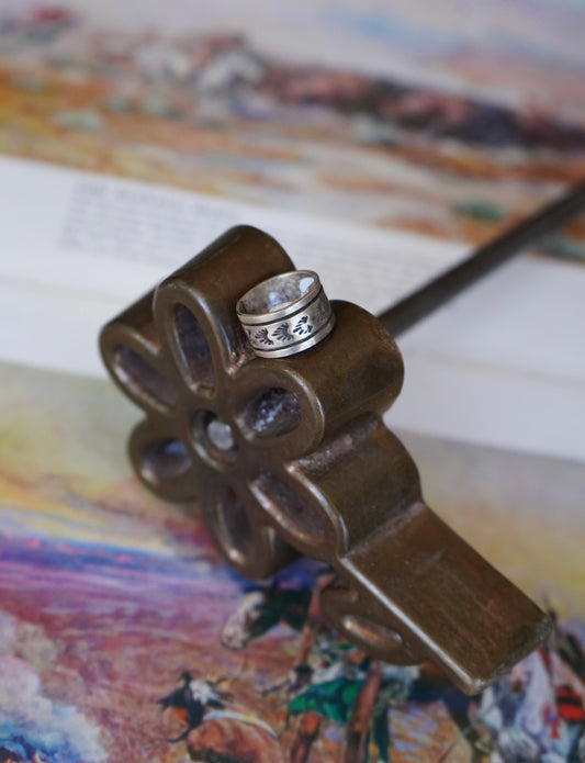 Rick Enriquez Sterling Silver Stamped Ring - Sz 7