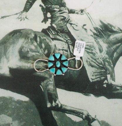 Kingman Turquoise Scarf Sliders