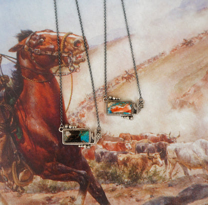 Cactus & Turquoise Bar Necklaces