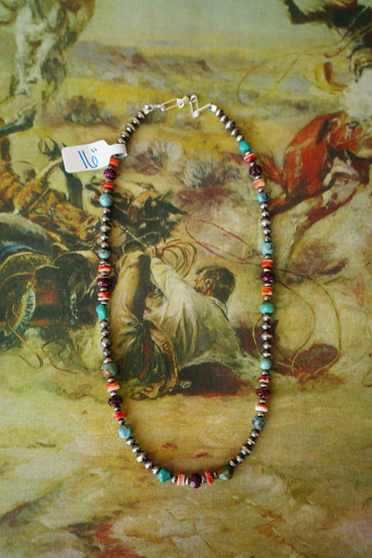 Multi Oyster & Turquoise & Sterling Silver Pearl Necklaces