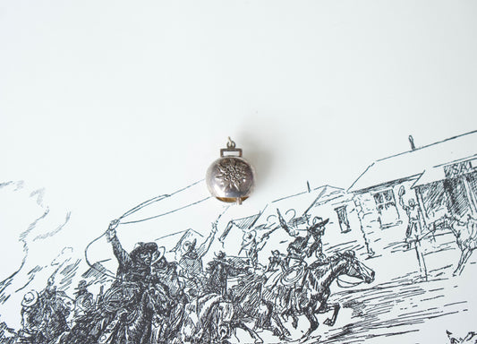 Sterling Silver Stamped Sunflower Chime Pendant