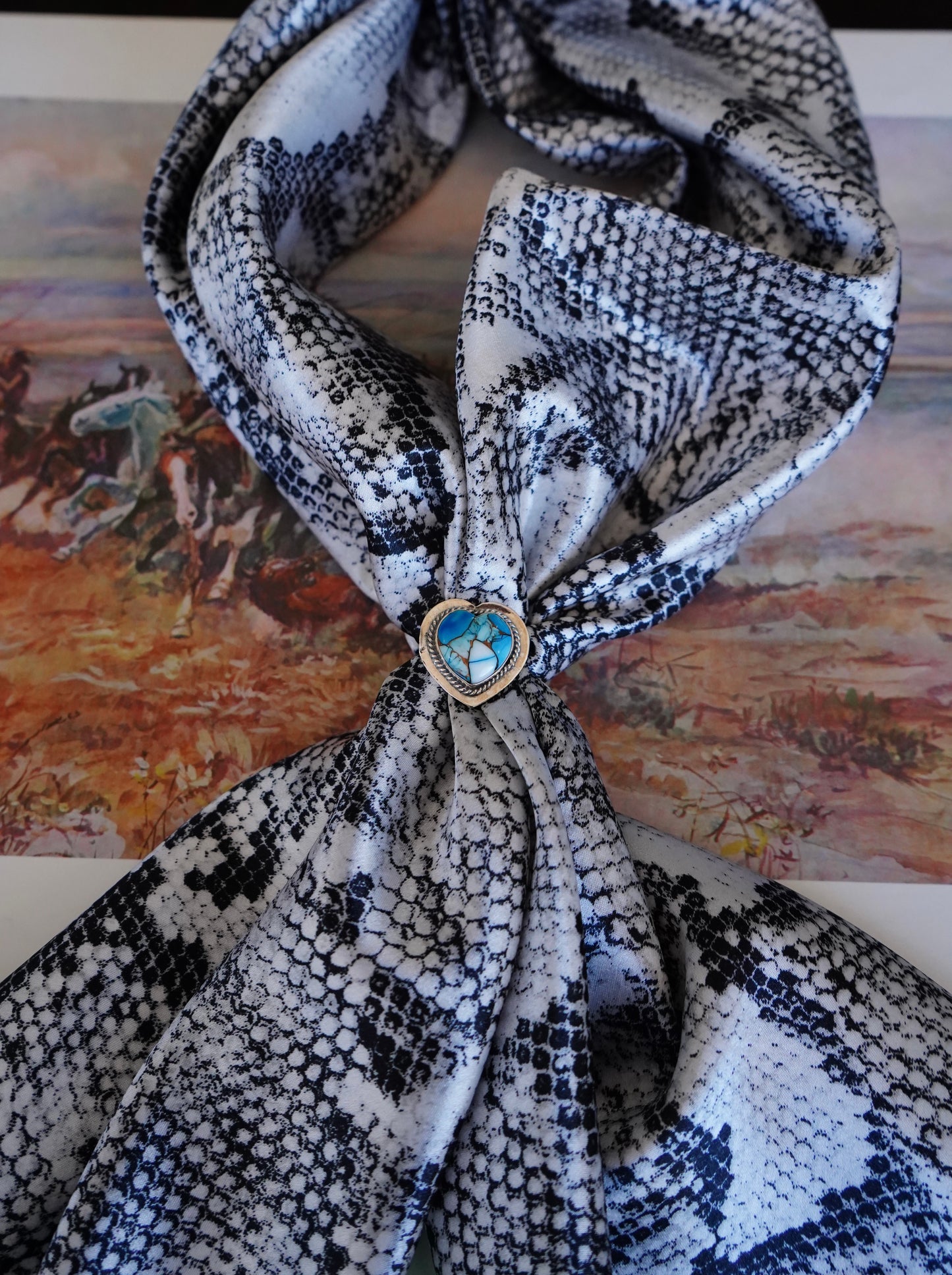 B/W Snakeskin Wild Rag