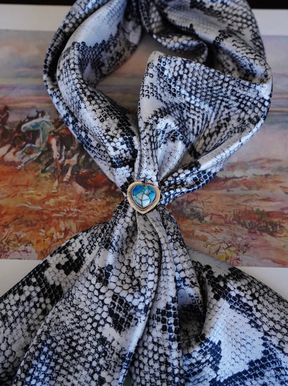 B/W Snakeskin Wild Rag