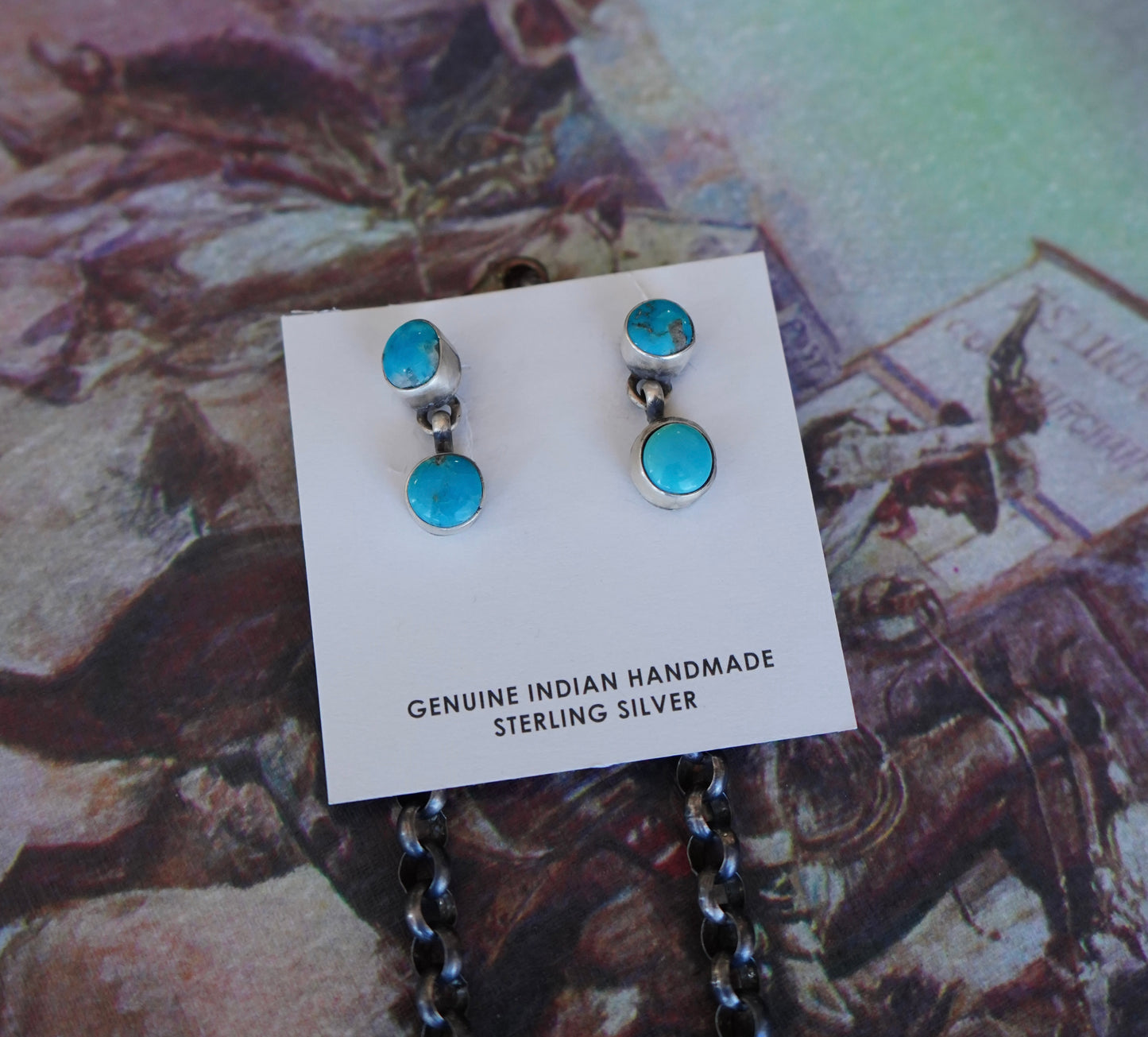 Timothy Yazzie Turquoise Earring & Necklace Set