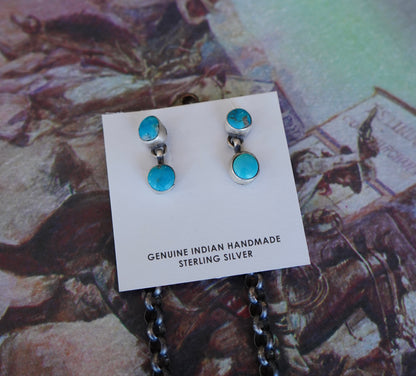 Timothy Yazzie Turquoise Earring & Necklace Set