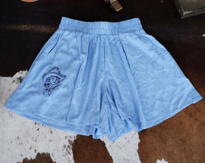 Cowgirls Cry Flowy Linen Shorts