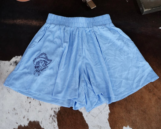 Cowgirls Cry Flowy Linen Shorts