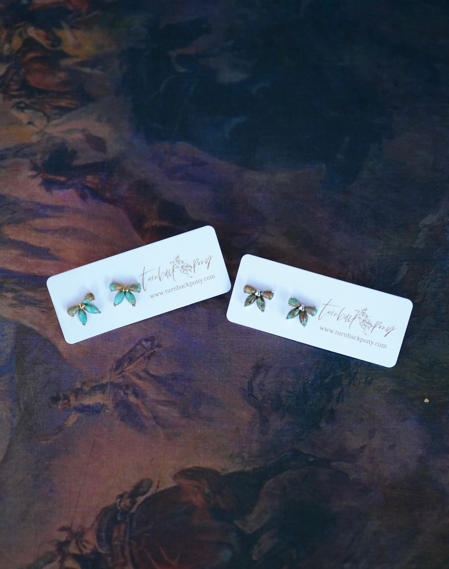 TBP - Turquoise Bow Stud Earrings