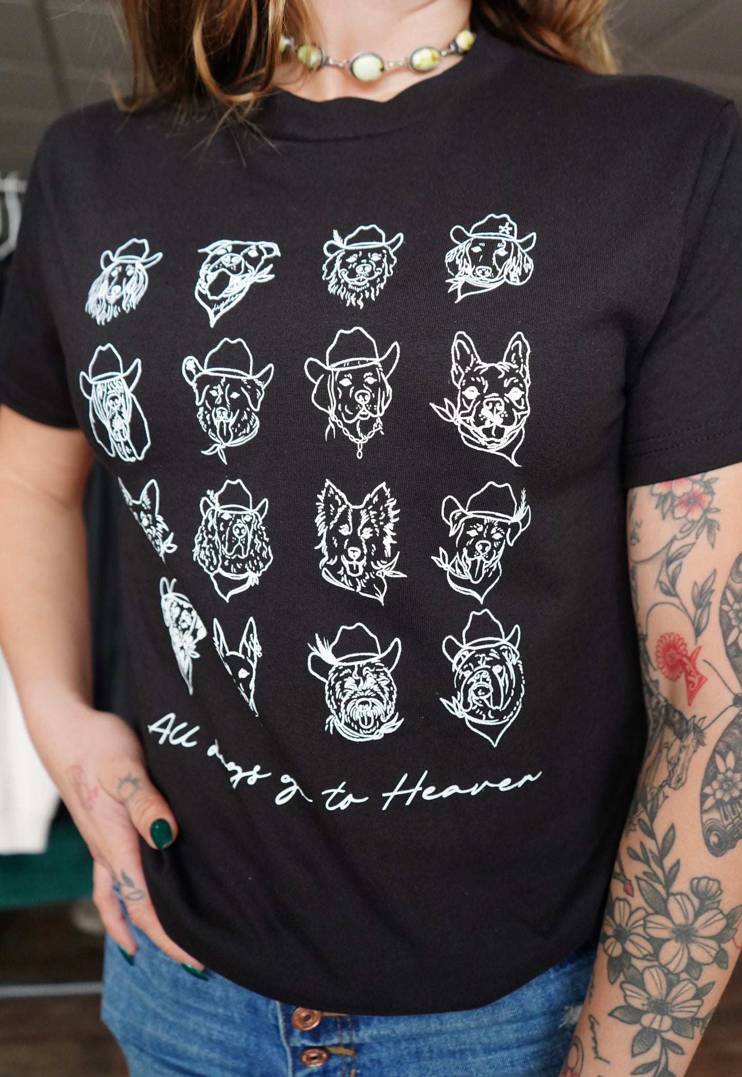 All Dogs - American Apparel Heavyweight Cotton T-Shirt Unisex Youth & Adult