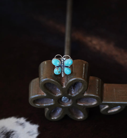 Turquoise Butterfly Rings - Adj