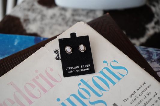 Vintage MOP Oval Earrings