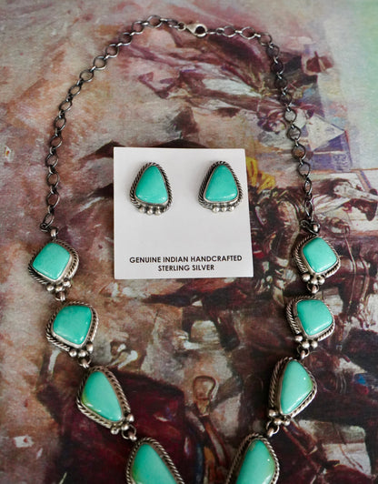 John Skeets Kingman Turquoise Necklace Set