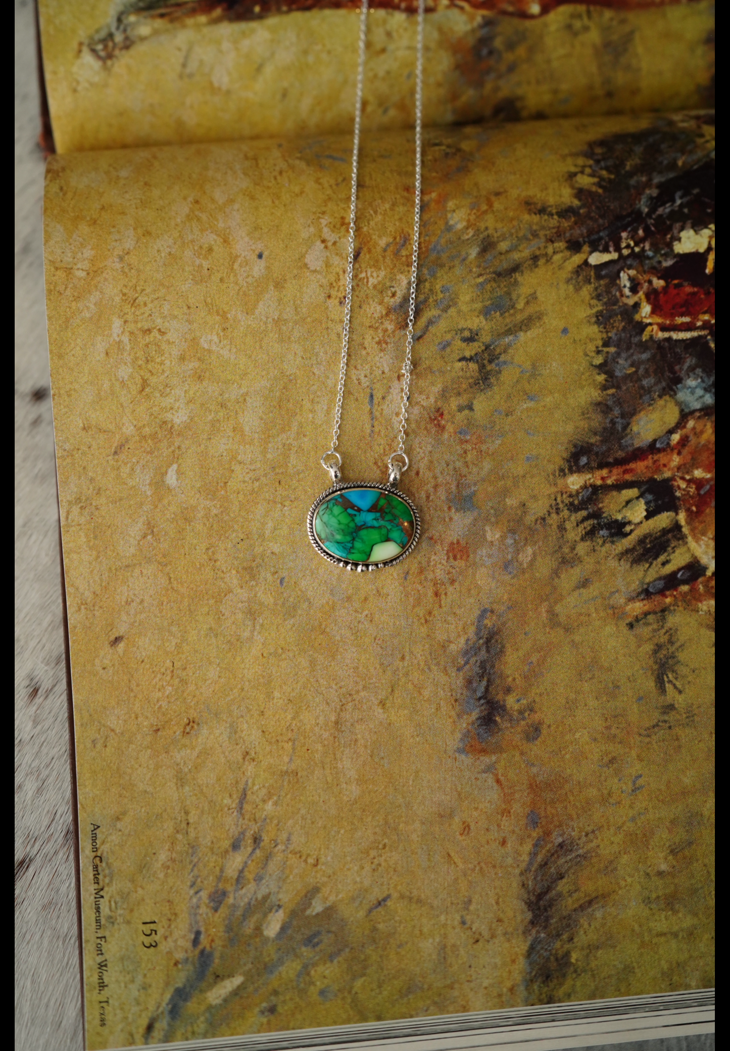Turquoise Round Bar Necklaces