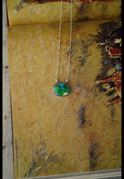 Turquoise Round Bar Necklaces