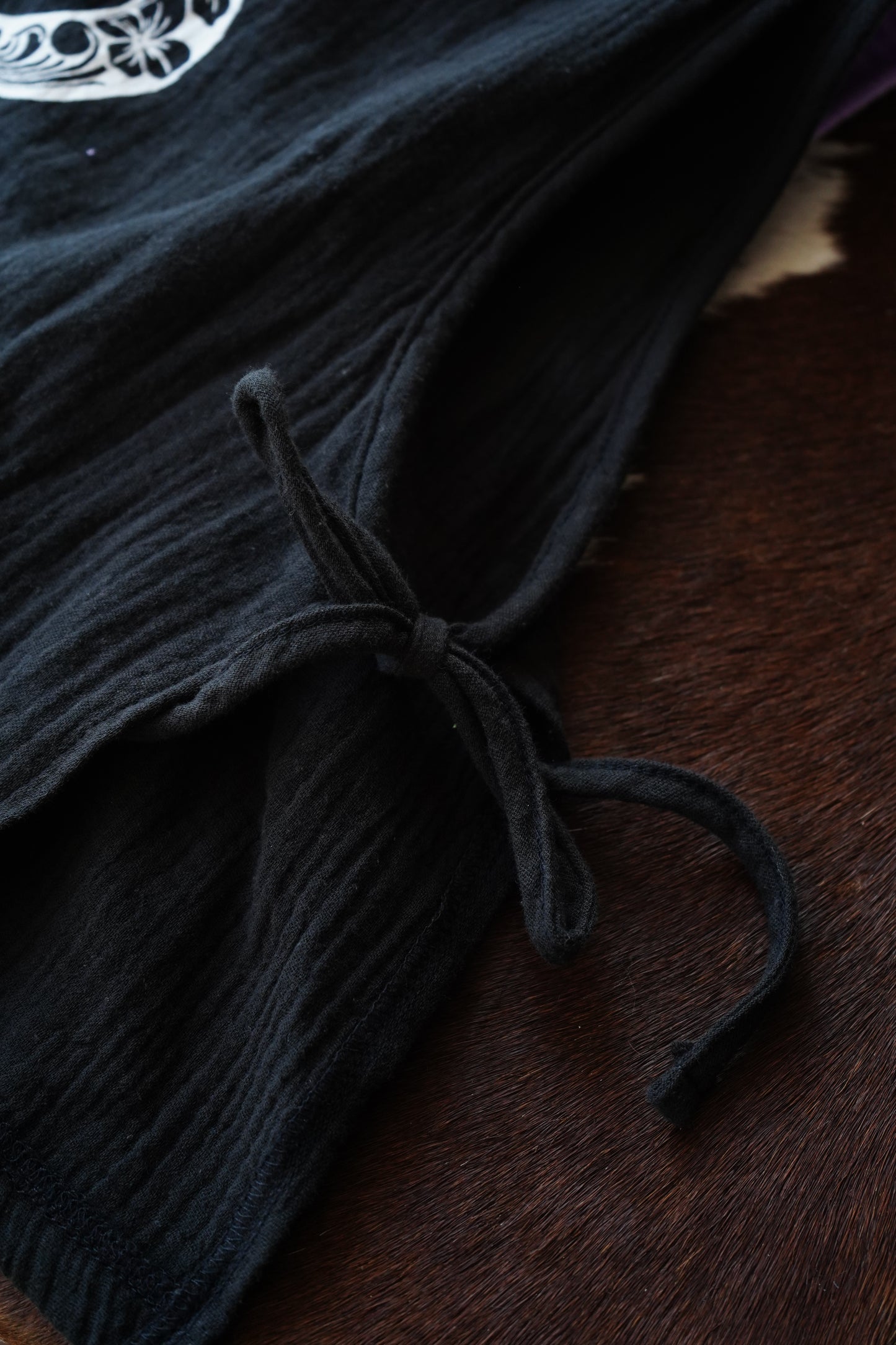 Daisy Hope - Black Double Gauze Side Tie Sleeveless Top