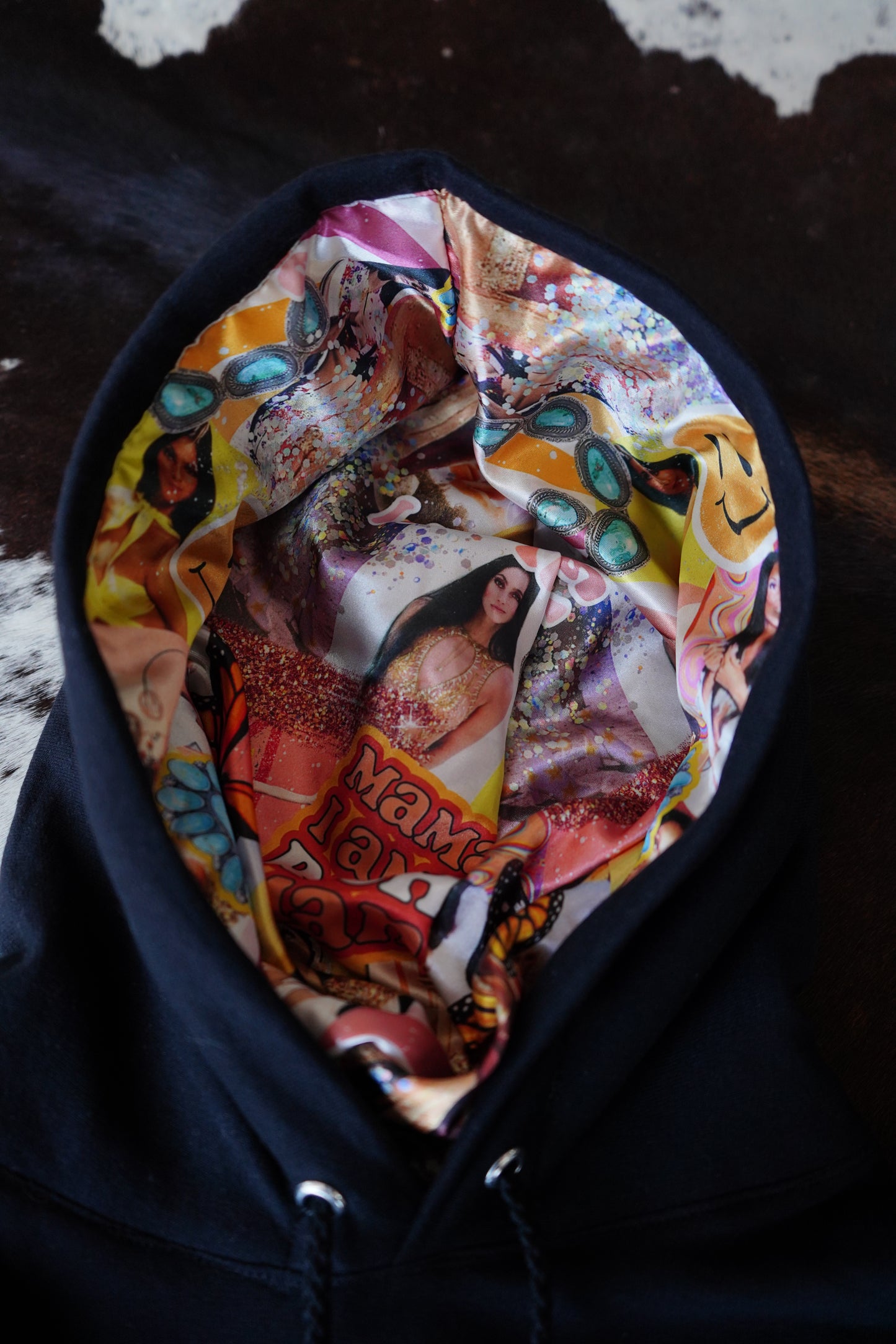 Daisy Branded Satin Lined Hoodies