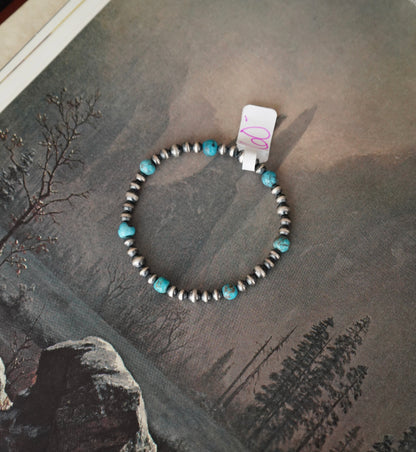 Sterling Silver Pearls Stretchy Bracelets