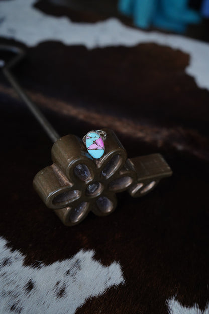 Cotton Candy Oval Ring - Sz 6