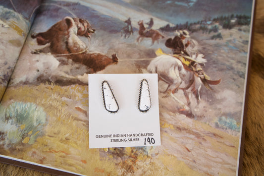 Virginia Becent White Buffalo Earrings