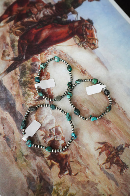 Sterling Silver Pearls Stretchy Bracelets