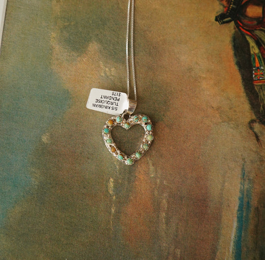 Scott Skeets Turquoise Heart Necklace