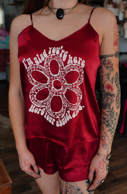 Daisy Hope - Satin Two Piece Cami Shorts Set