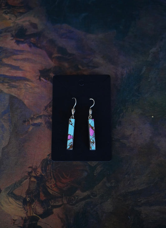 Cotton Candy Bar Fish Hook Earrings