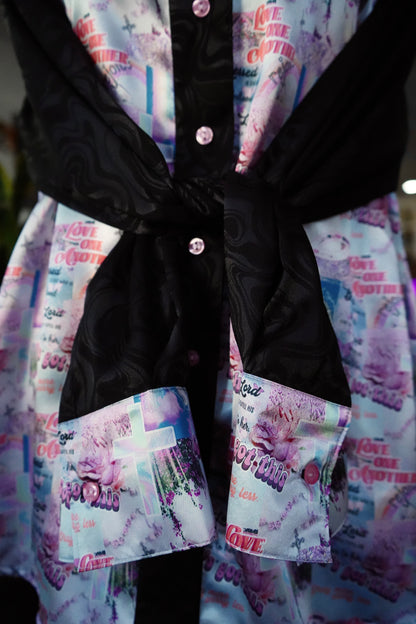 Daisy Original Blessed Is She w/ Black Groovy Button Down - Size 20
