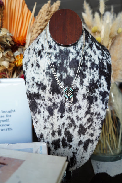 Vintage Turquoise Liquid Silver Necklaces