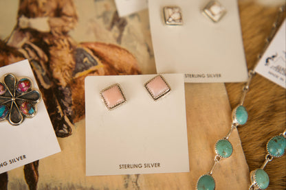 Square Turquoise Studs