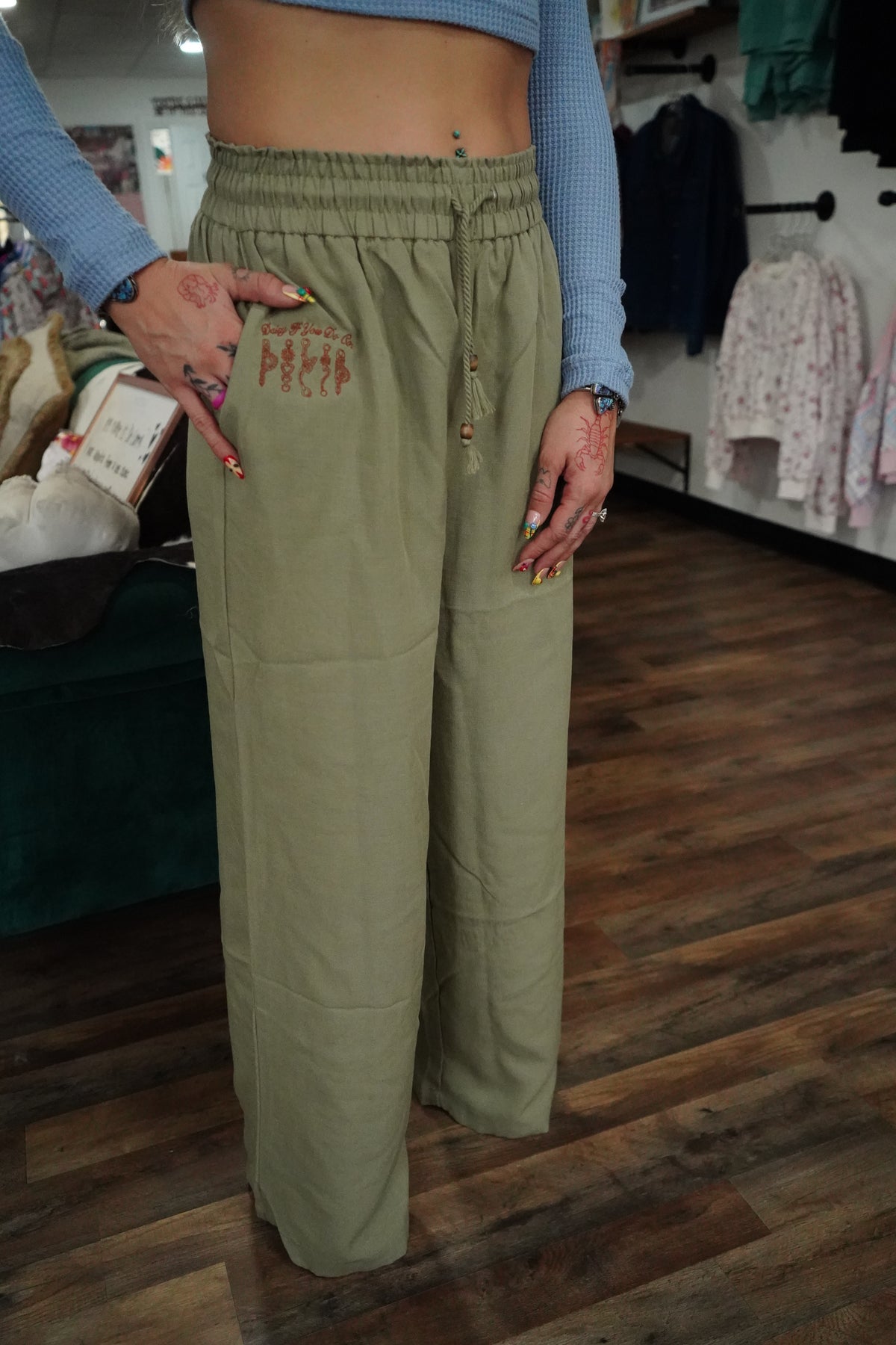 Daisy Spade Sage Linen Pants