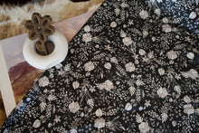 Load image into Gallery viewer, Black &amp; White Moonlit Floral Wild Rag