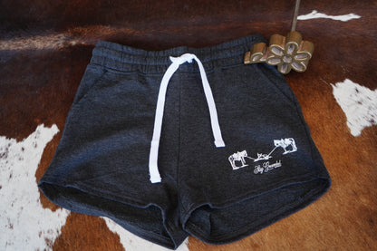 Stay Grounded Charcoal French Terry Shorts