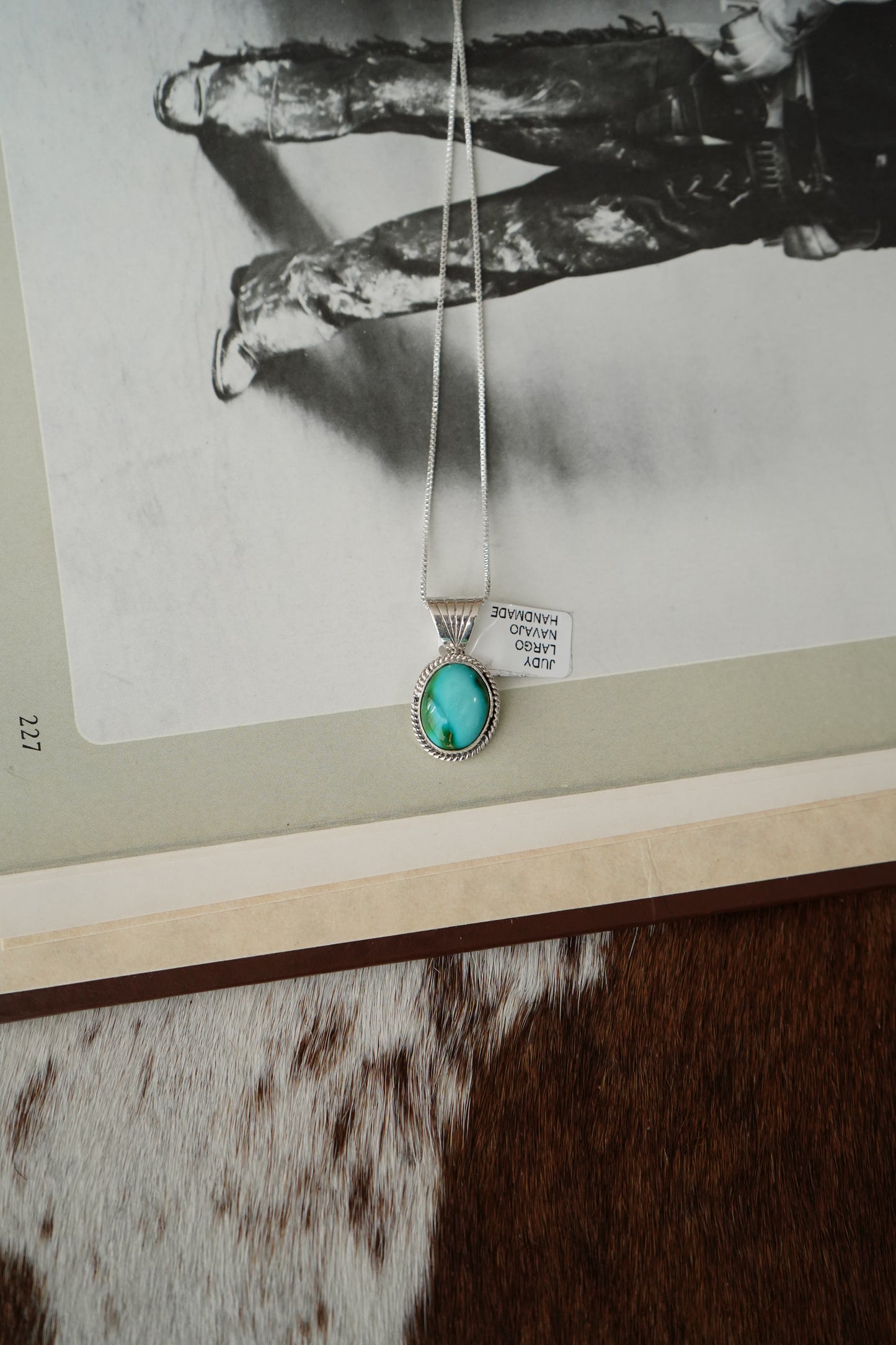 Judy Largo Sonoran Gold Turquoise Pendant
