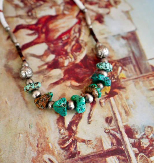 Vintage Turquoise Chip Necklaces