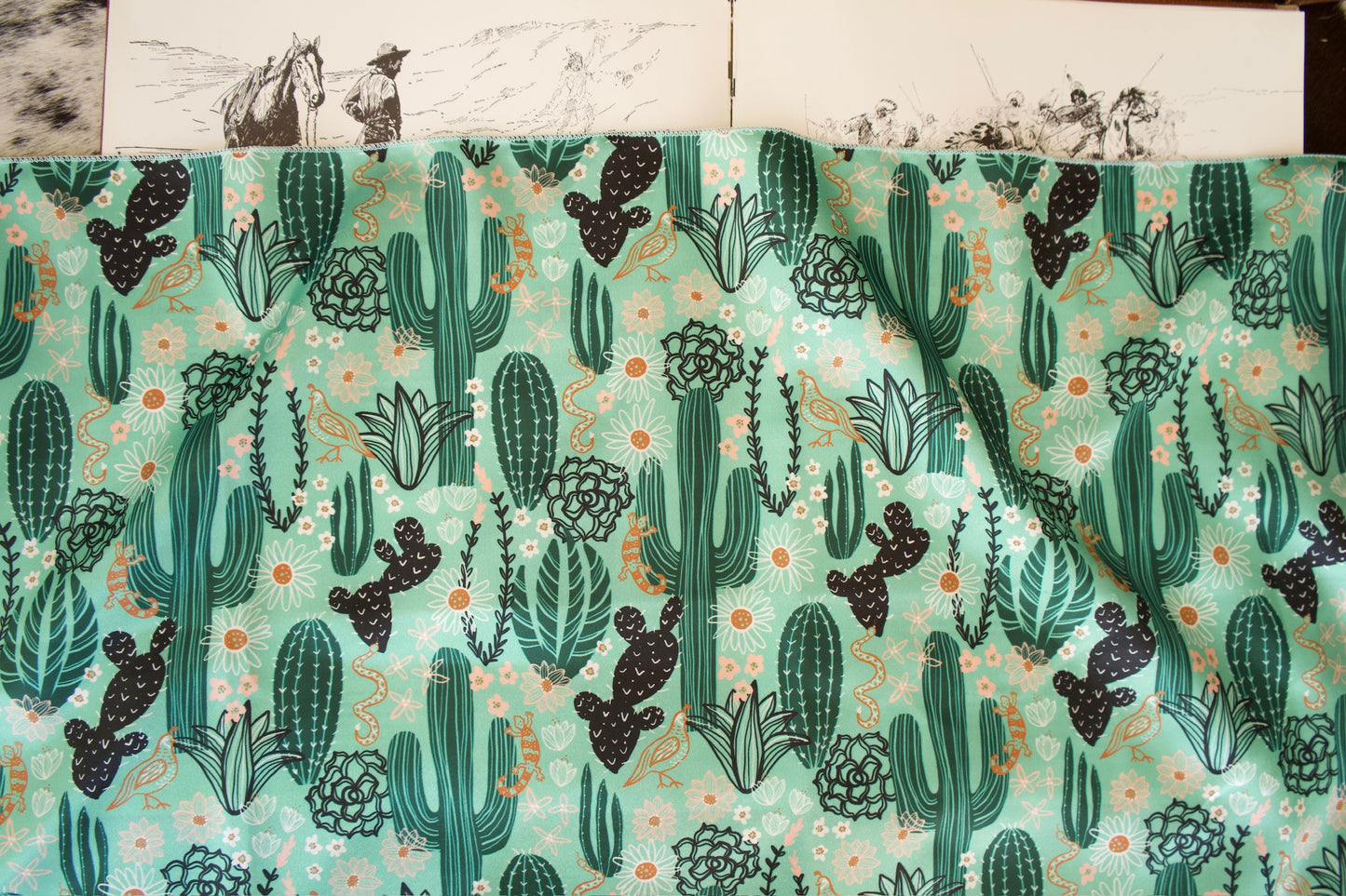 Turquoise Cactus Wild Rag