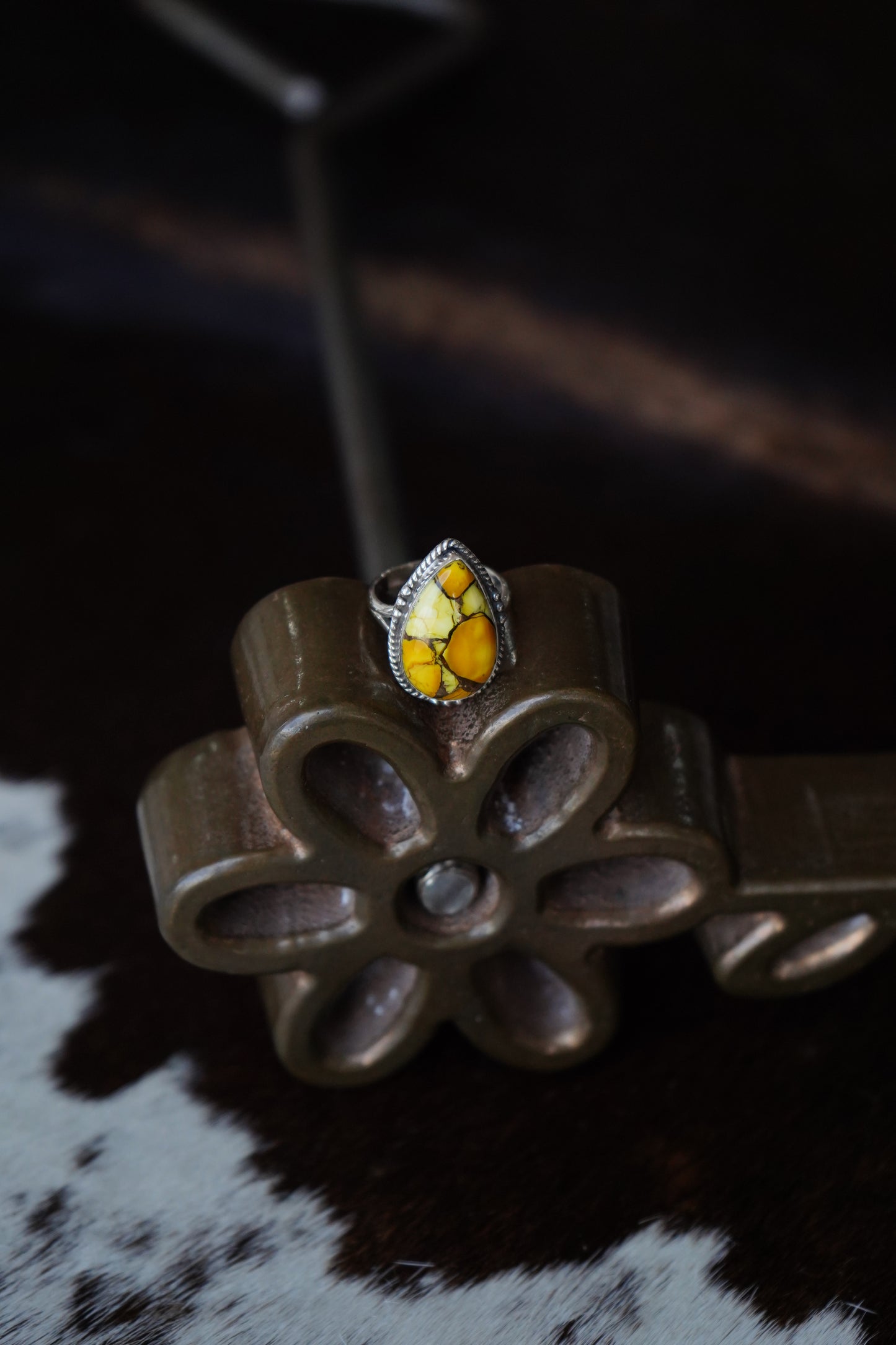 Honey Dahlia Rings - Adjustable