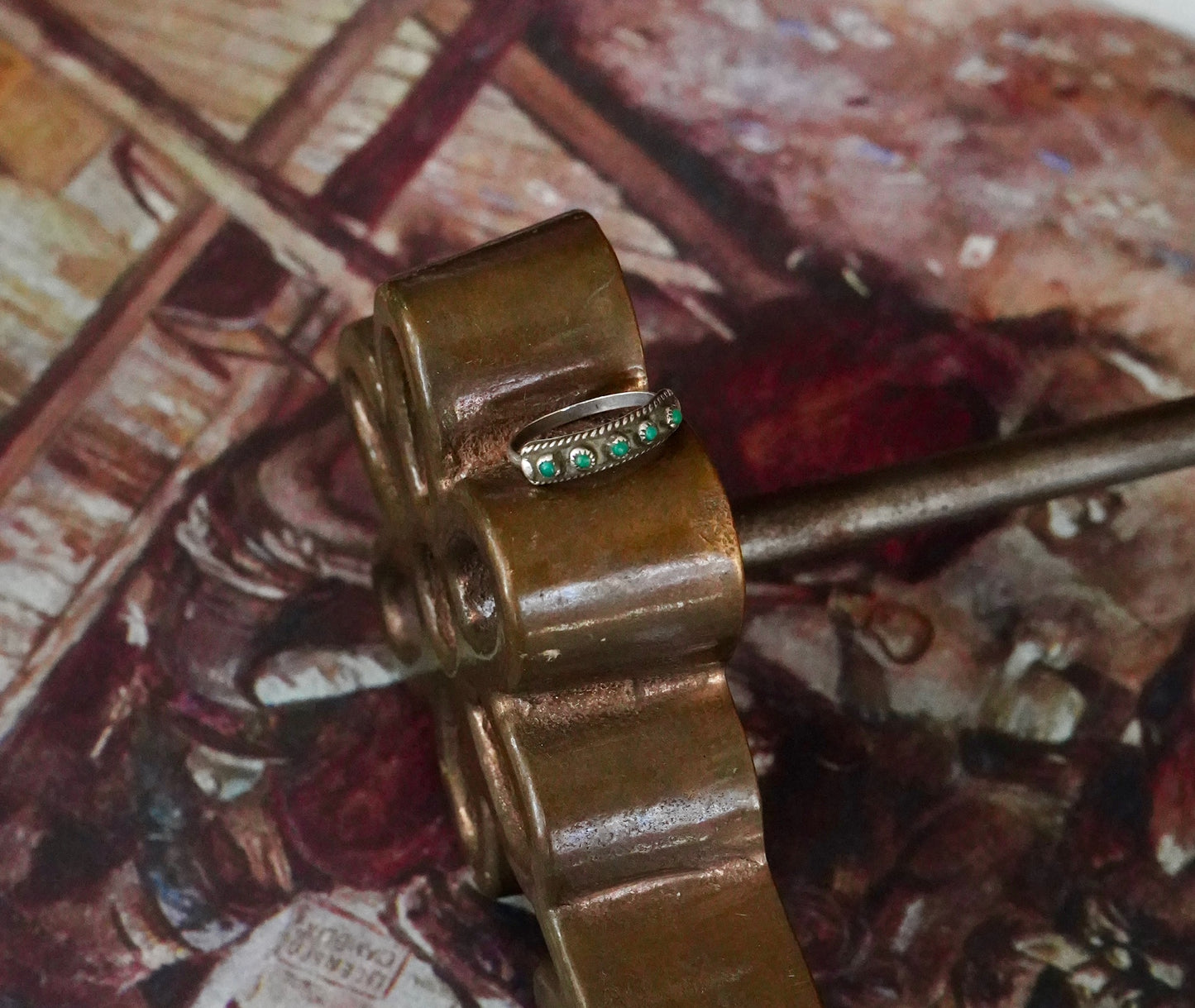 Vintage Turquoise 5 Stone Ring - Sz 6