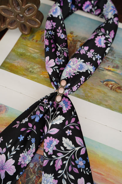 Pink & Purple Floral Paisley Wild Rag