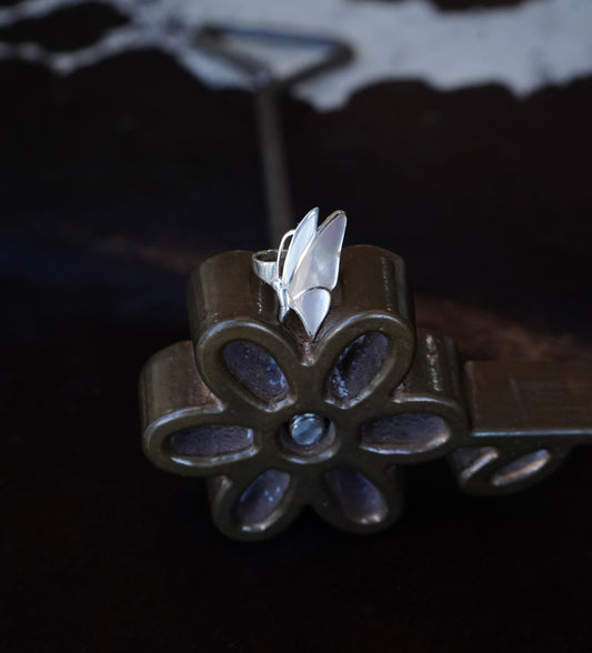 MOP Butterfly Ring - Sz 8.75