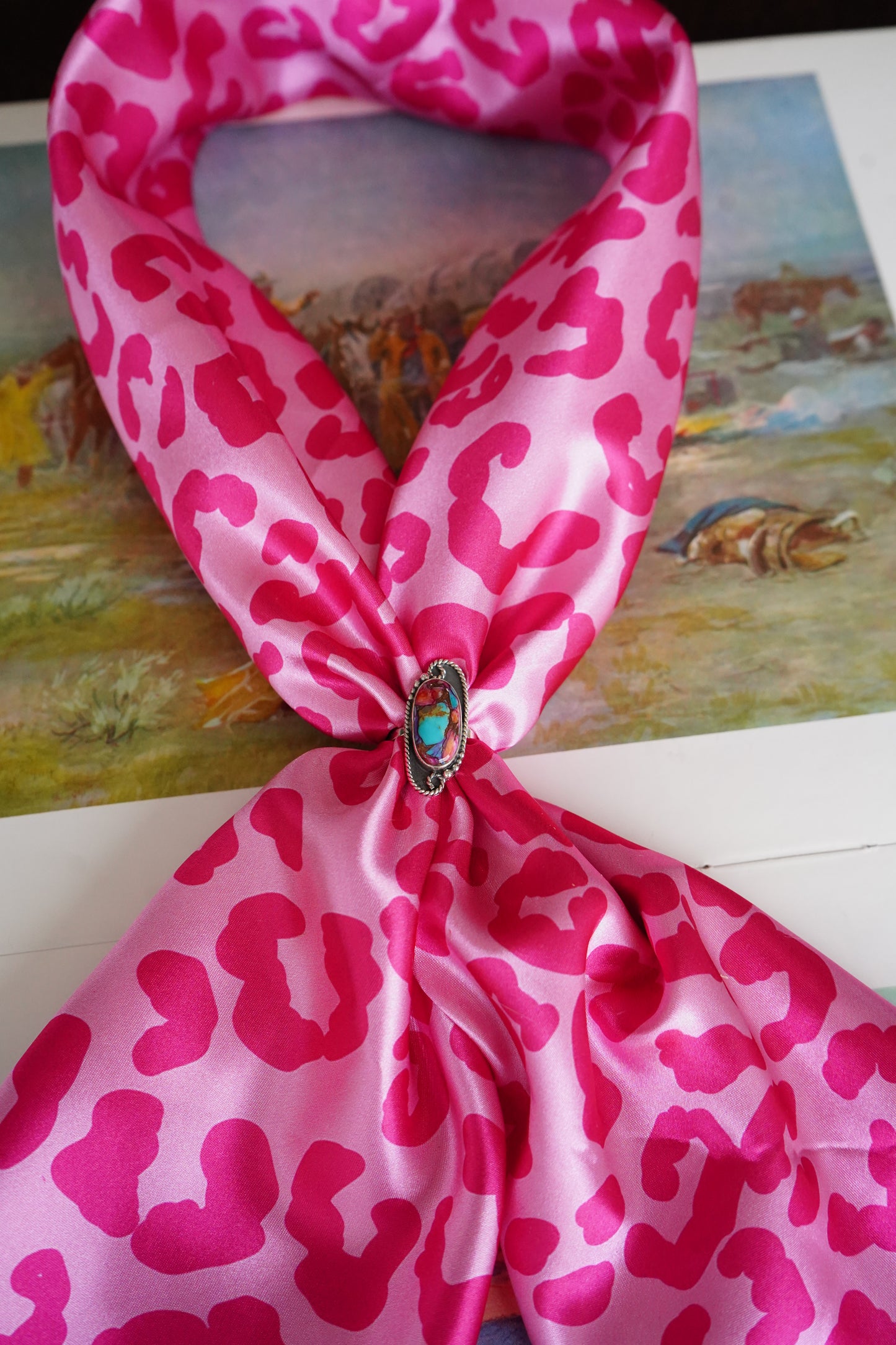 Hot Pink Cheetah Wild Rag