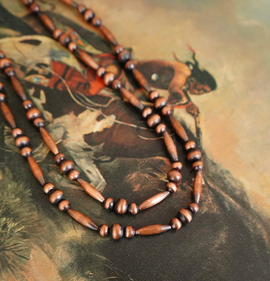 Graduated & Torpedo Copper Pearl Necklaces