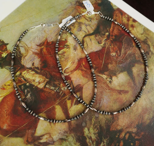 Sterling Silver Melon Bead Necklaces