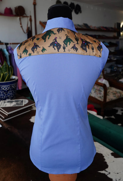 S - Space Cowboy on Lilac Cotton Button Down