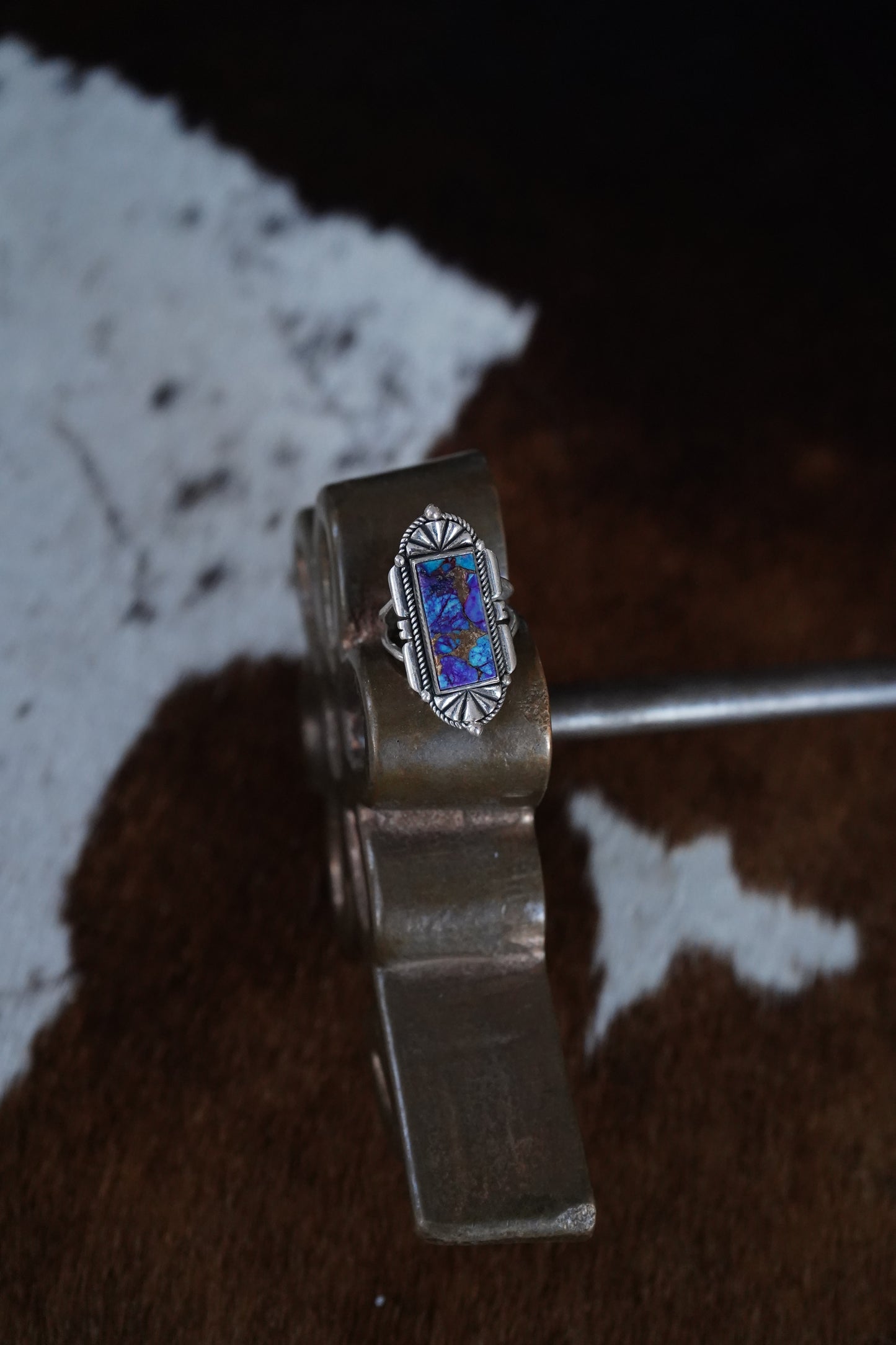 Purple Mojave Bar Ring - Sz 8