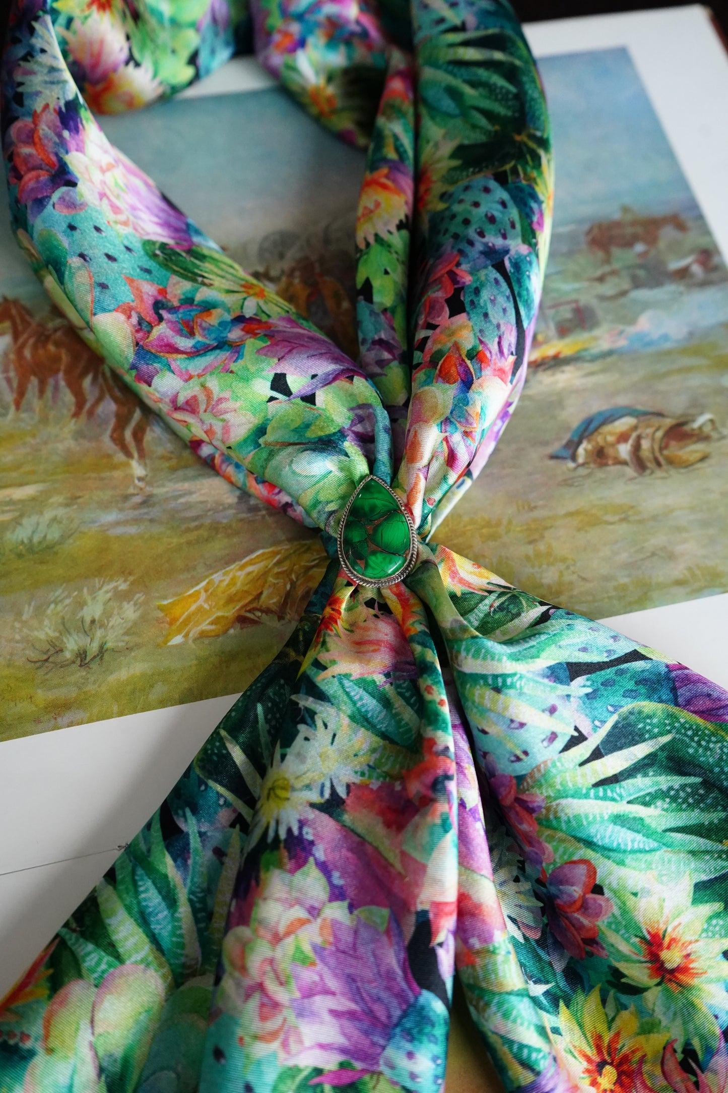 Neon Blooming Cactus DS Wild Rag