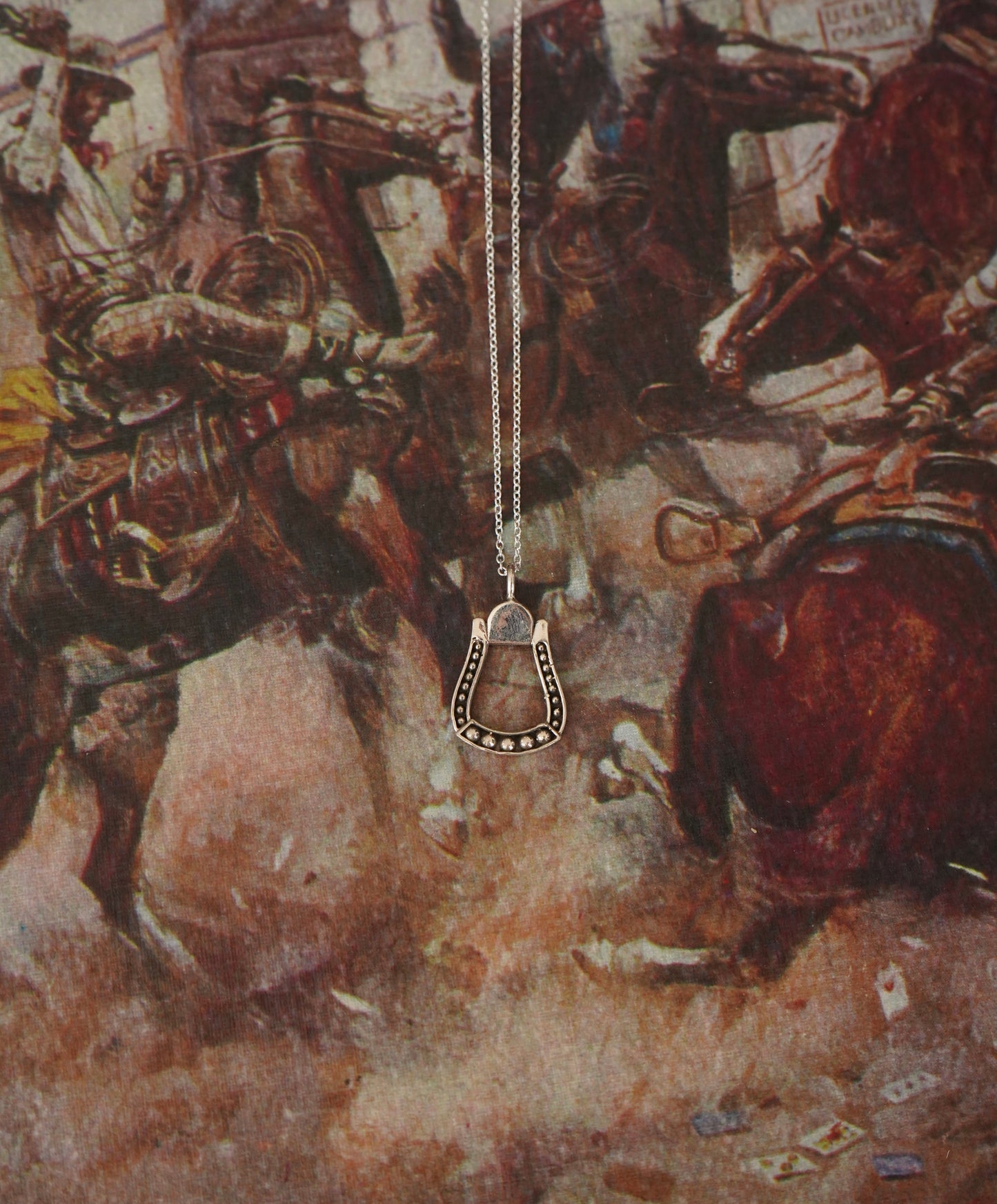 Sterling Silver Stirrup Necklace