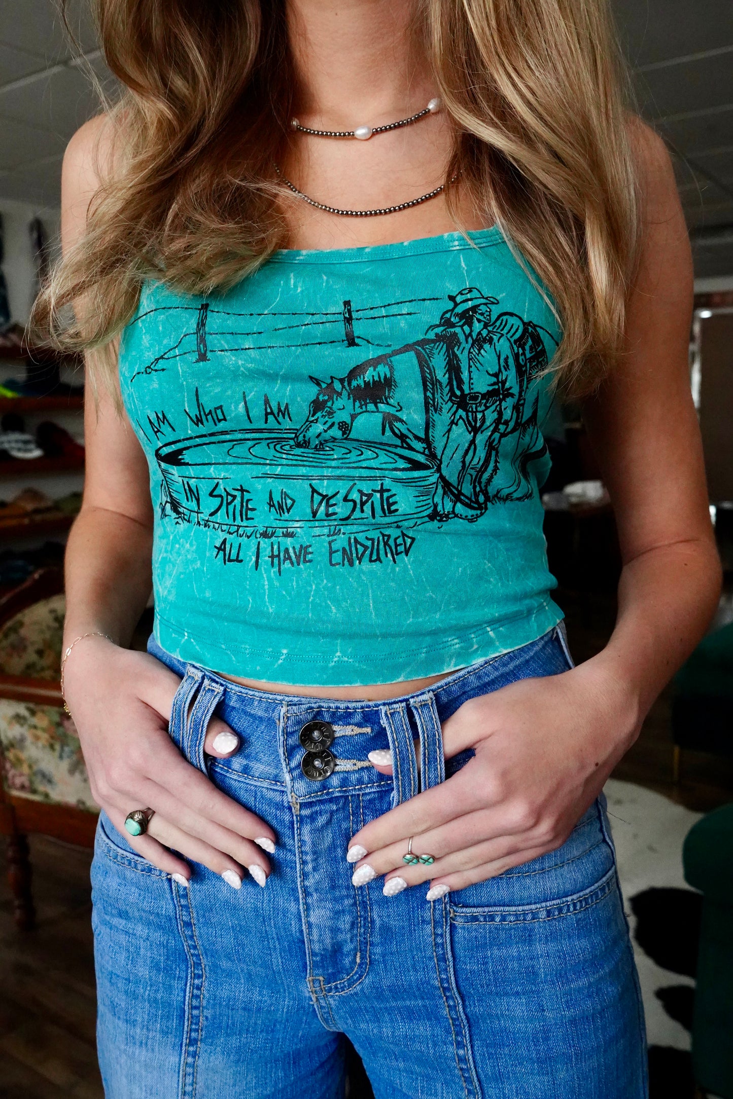 Spite Hot Pink Acid Wash Square Crop Tank