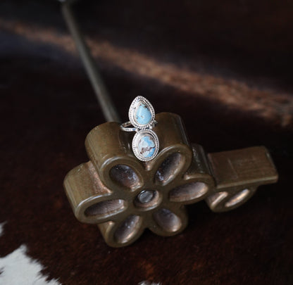 2 Stone Golden Hills Ring - Adj