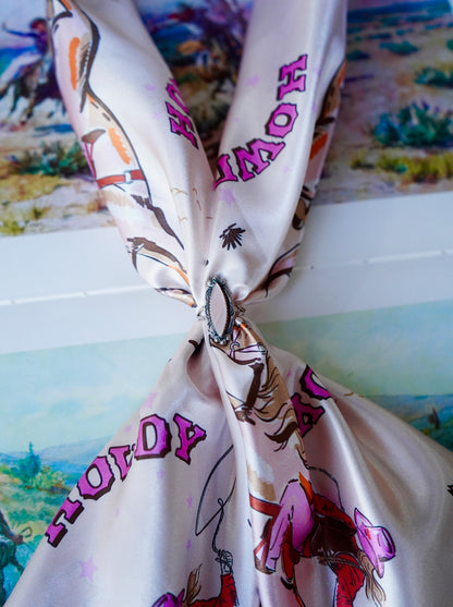 Pink Howdy Cowgal Wild Rag